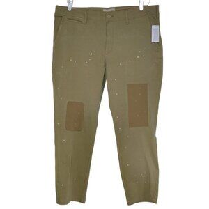 SUN STONE, Stretch cotton, spandex pants, beige color, for women, size 40, NWT